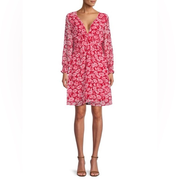 Julia Jordan Tie Back Floral Dress Size 4 - Picture 2 of 8